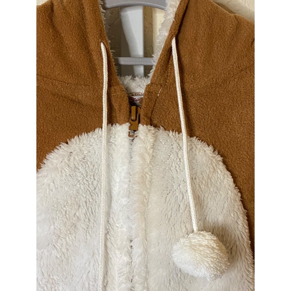 Unisex Merry Christmas‎ by Poof Reindeer one piece zip up pajamas Sz S - Picture 4 of 13